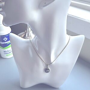 Sterling silver cable necklace 24”